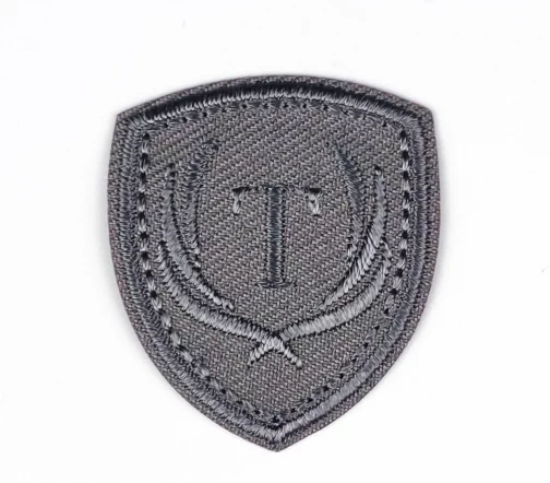 Термоаппликация Marbet "Эмблема "Т", 3,1 х 3,5 см, серый, 565344.010