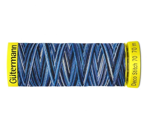 Нить Deco Stitch 70 для декоративных швов, 70м, мультиколор, цвет 9962, Gutermann 702161