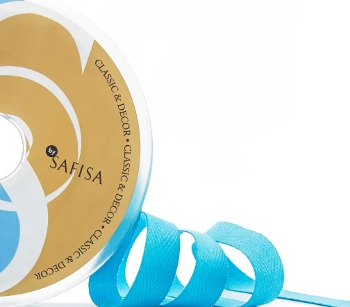Тесьма киперная, SAFISA, 100% полиэстер, ширина 15 мм, цвет 16, голубой