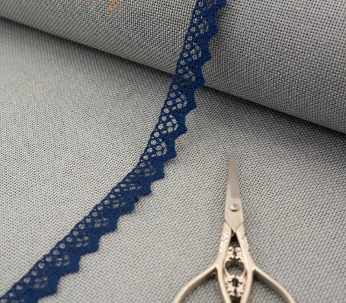 Кружево плетеное GOODMAN, ширина 12 мм, уп./5 м, цвет синий