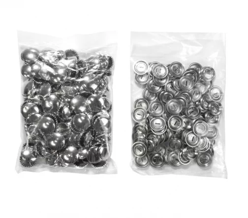 323120 Пуговицы для обтяжки тканью (латунь), серебристый цв., 19мм, без инстр., 100шт/уп., Prym