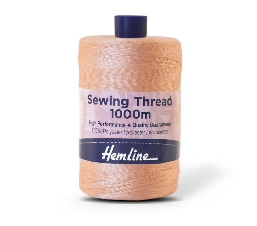 Нить универсальная 40/2, 1000м, 100% п/э, цвет 530 персиковый, Hemline N4124