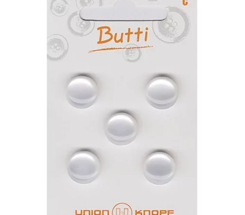 Пуговицы, Union Knopf, на ножке, пластик, цв. белый, 12 мм, 5 шт., 79065