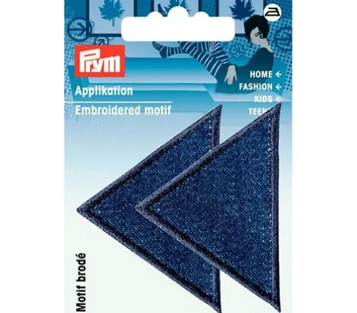 925470 Термоаппликация "Треугольники большие" 6х5 см, т.синий джинс, 2шт., Prym