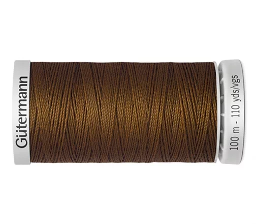 Нить Extra Strong суперкрепкая, 100м, 100% п/э, цвет 650 золотисто-каштановый, Gutermann 724033