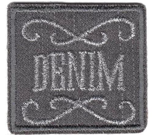 Термоаппликация Marbet "Denim", 4,3 х 4 см, серая, 565232.A