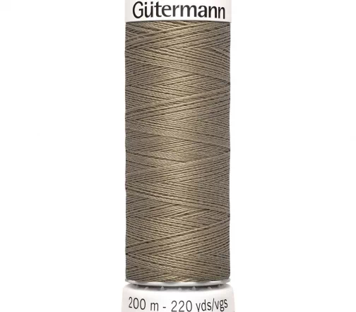 Нить Sew All для всех материалов, 200м, 100% п/э, цвет 724 бледно серо-коричневый, Gutermann 748277