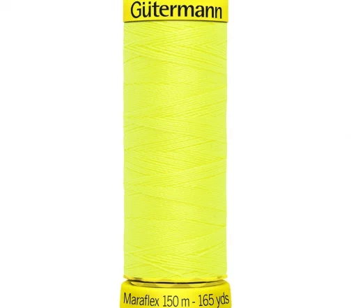 Нить Maraflex для трикотажа, 150м, 100% п/э, цвет 3835 неоновый желтый, Gutermann 777000