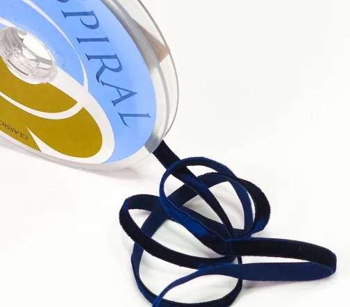 Лента Safisa бархатная 07 мм, цвет 15, синий