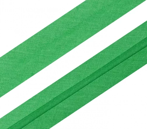 Косая бейка SAFISA, 20мм, хлопок, цвет 074, зеленый