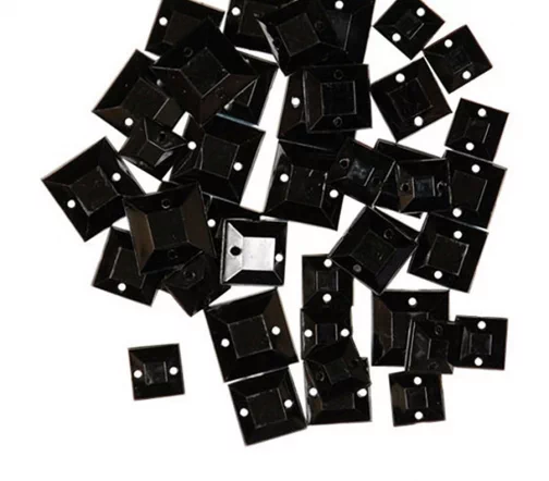 Набор  декоративных элементов Favorite Findings, "Черные квадраты" 7*10 мм, 41 шт