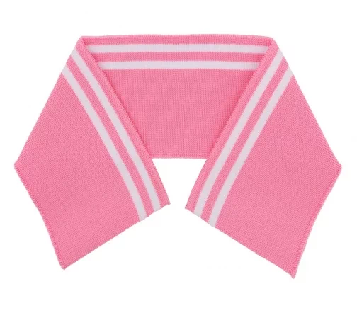 Воротник трикотажный в полоску, 8см*36см, арт. 3AR1193-6, розовый/белый