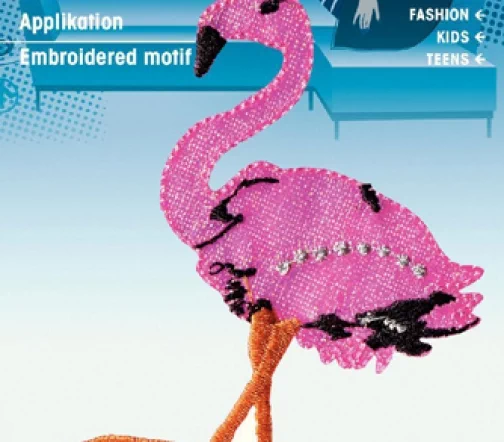 926612 Термоаппликация "Фламинго" 6х9 см, ярко-розовый цв., Prym