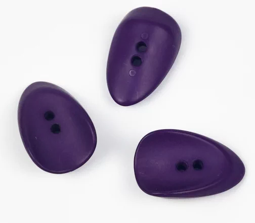 Пуговицы, Union Knopf, "Пальтовые, декоративные", матовые, 2 отв., пластик, цвет фиолетовый, 37 мм