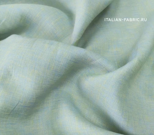 Лен меланж лайм/голубой, 1062124-2