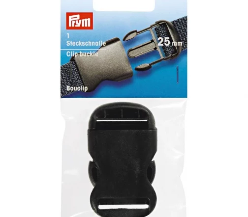416352 Пряжка-застежка "фастекс", пластик, черный, 25 мм, Prym