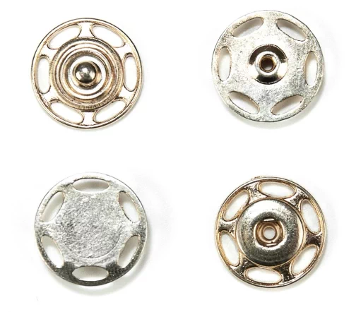 Кнопка пришивная, металл, 15мм, цвет золото, M881-15-2