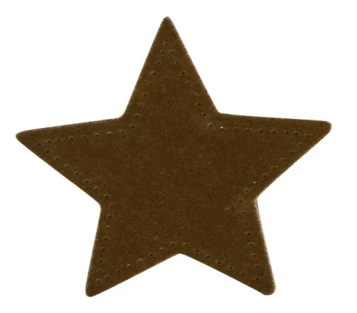 Термоаппликация HKM "Звезда из замши коричневая", 5,0 х 5,0 см, 43167