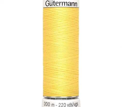 Нить Sew All для всех материалов, 200м, 100% п/э, цвет 852 желтый, Gutermann 748277