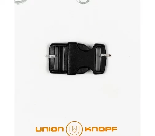 Пряжка-фастекс Union Knopf, 10 мм, пластик, цвет черный, 71037