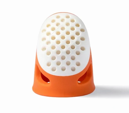 431135 Наперсток 'Ergonomics', размер S, пластик/силикон, оранжевый/белый, Prym