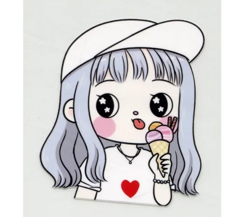 Термотрансфер "Девочка с мороженым", 10х12см, 7729045