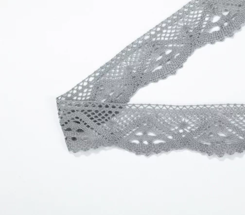 Мерсеризованное кружево IEMESA, ширина 39 мм, цвет серый