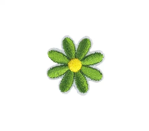 Термонаклейка HKM "Цветок 8 лепестков зеленый", 2,3 х 2,3 см