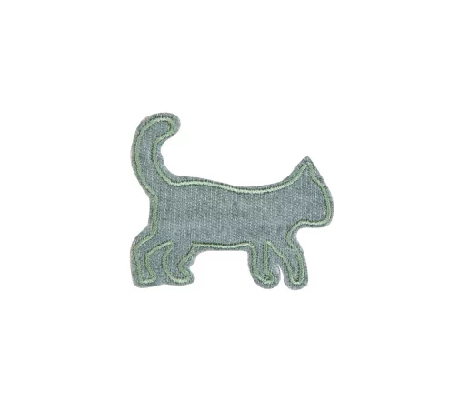 Термоаппликация HKM "Кот", 4,8 х 4 см, цвет серый/св.зеленый
