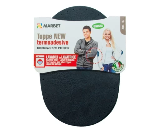 Термозаплатки экокожа (тонкие), 15 х 10 см, арт. 25-C/815, темно-синий