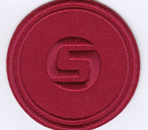 Термоаппликация "Круг S красный", диаметр 6 см, арт. 565001.N