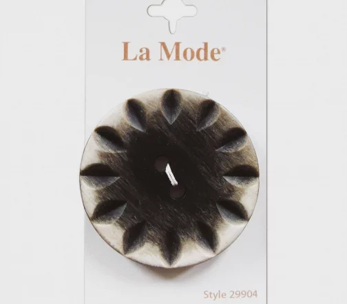 Пуговица Big buttons, арт. 29904, 2 отв., 44 мм, пластик, коричневый