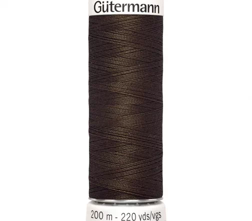 Нить Sew All для всех материалов, 200м, 100% п/э, цвет 817 глубокий коричневый, Gutermann 748277