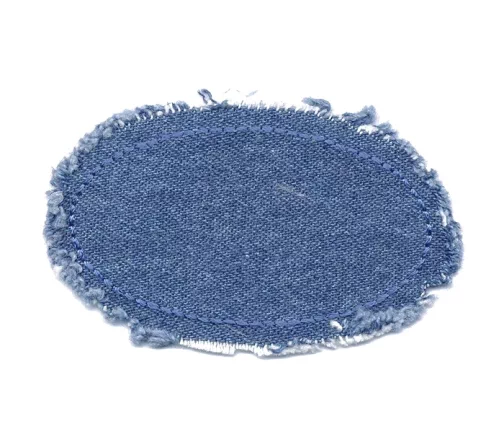 Термоаппликация заплатка джинсовая, 4,8 х 8 см, синяя, арт. 569530.B
