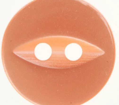 Пуговицы Hemline "Basic", пластик, 2 отв., 15 мм, 8 шт., цвет оранжевый