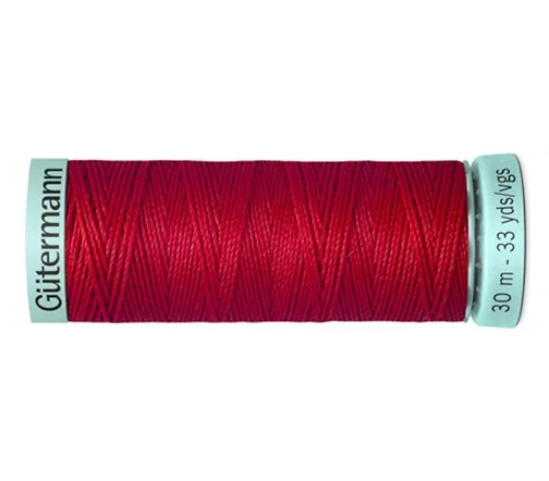 Нить Silk R 753 для фасонных швов, 30м, 100% шелк, цвет 156 красный, Gutermann 723878