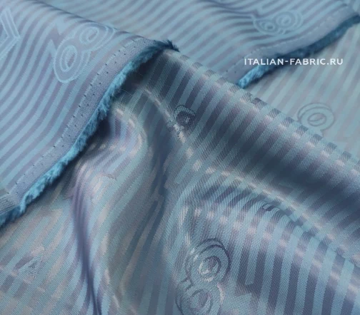 Подкладочная ткань жаккард "Цифры и буквы", цвет сиреневый, 01879-3