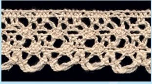 Тесьма вязаная ажурная хлопковая, ширина 25 мм, цвет экрю, 50-4873-02
