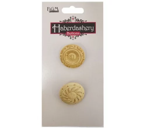 Пуговицы Haberdashery, на ножке, 32 мм, светлое дерево, 2 шт., HAB709L