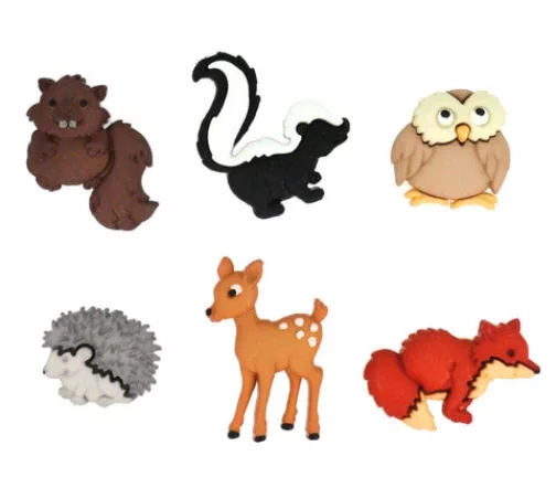 Декоративные пуговицы Dress It Up "Лесные младенцы", 6 шт., 6547