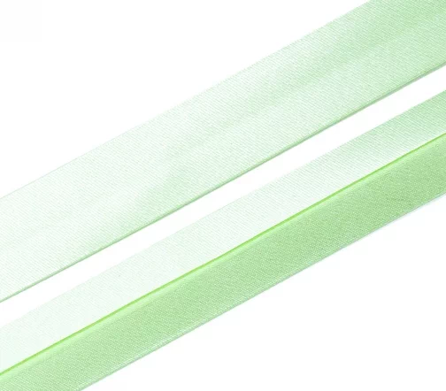 Косая бейка SAFISA атласная, 20 мм, п/э, цвет 011, светлый пастельно-зеленый