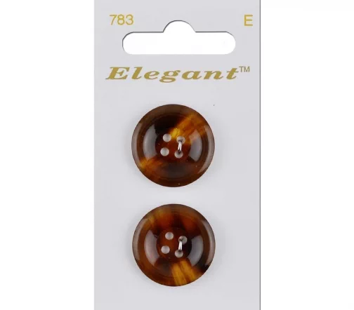 Пуговицы, Elegant, арт. 783 E, 4 отв., 22 мм, пластик, 2 шт.