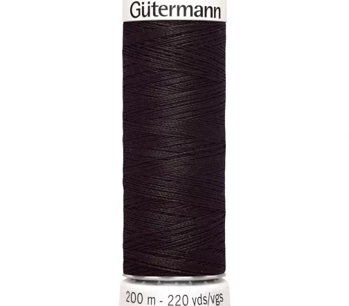 Нить Sew All для всех материалов, 200м, 100% п/э, цвет 682 т.т.коричневый, Gutermann 748277