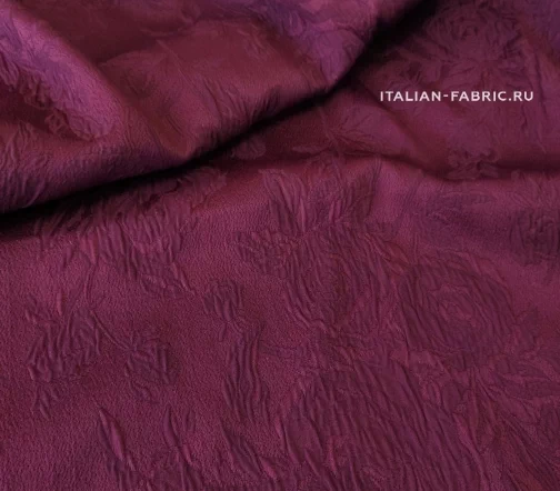 Жаккард стрейч "Розы", цвет бордовый, 1032140-2