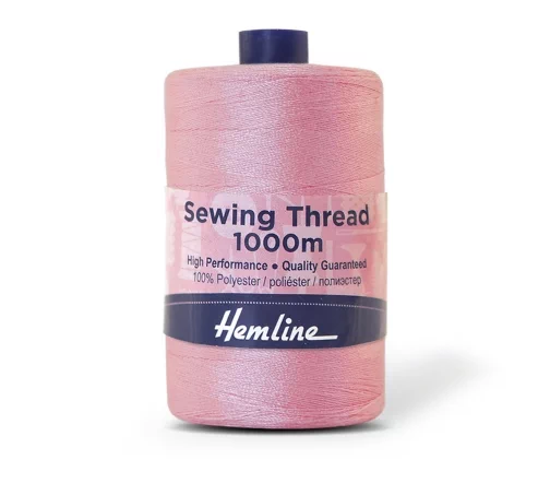 Нить универсальная 40/2, 1000м, 100% п/э, цвет 535 розовый, Hemline N4124