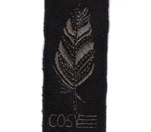 Термоаппликация Marbet "Нашивка с пером", 3,8 х 8 см, цвет черный, 565036