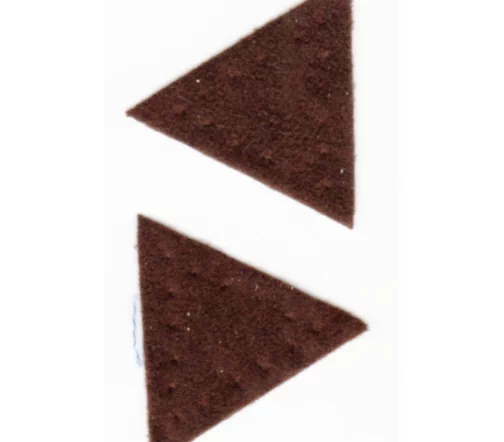 Заплатка HKM "Треугольник" искусственная замша, 2 шт., цвет коричневый, 3,5х3 см