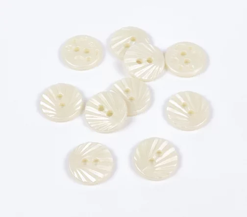 Пуговица DILL, 2 отв., пластик, цвет белый, 13 мм