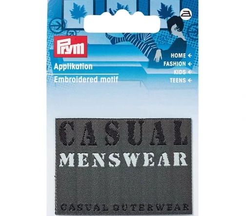 925650 Термоаппликация "Джинсовый ярлык CASUAL MENSWEAR" 5,8х4 см, Prym