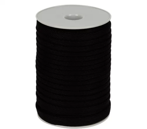 Шнур плоский, 15 мм, цвет черный, арт. ХБ-8515-4